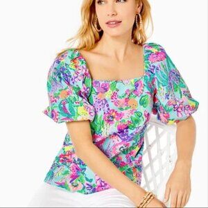 Lilly Pulitzer Lettie Short Sleeve Me and My Zesty XL